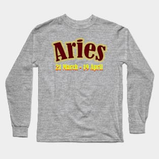 Aries Zodiac T shirt Long Sleeve T-Shirt